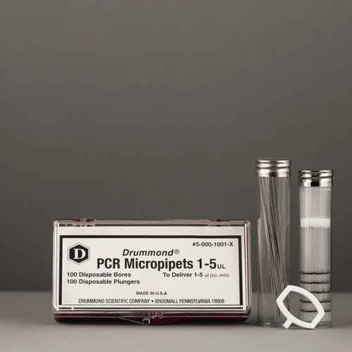 容積マイクロピペット - 5-000-1001-X - Drummond Scientific Company - シングルチャンネル / 固定容量式 / 使い捨て