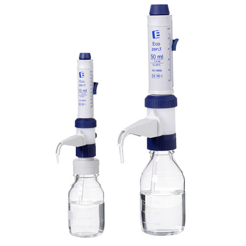 実験用ボトルトップ ディスペンサー - Eco zero - EMCLAB Instruments GmbH - 容量調整式