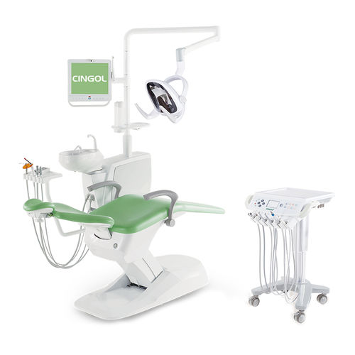 モニター付き歯科ユニット - X1 Cart 2020 - Foshan Cingol Medical Instrument Co.,Ltd - デリバリーシステム付き / LEDライト付き
