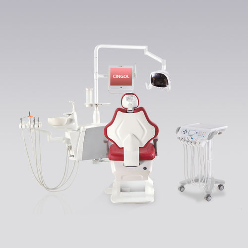 モニター付き歯科ユニット - X3 Cart 2020 - Foshan Cingol Medical Instrument Co.,Ltd - デリバリーシステム付き / LEDライト付き