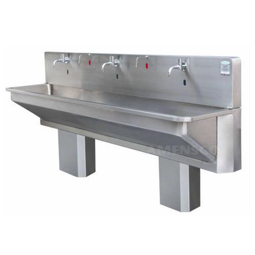 3 ポスト外科用流し - TSAL 200PW - AMENSCO MEDICAL TECHNOLOGIES - ステンレススチール製 / 肘操作