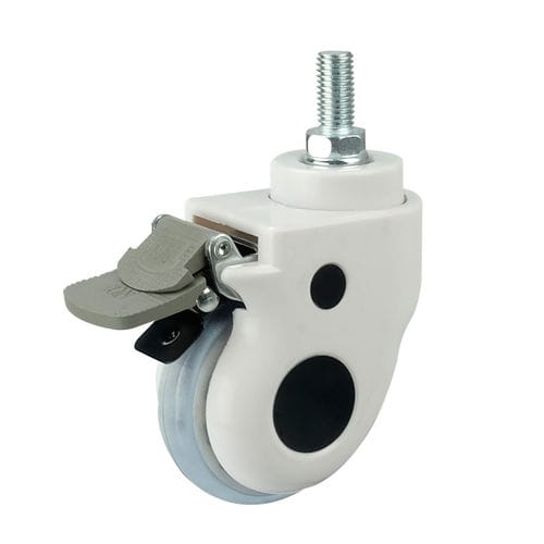 病院ベッド用車輪 - W30075PUT - Guanzhou Ylcaster Industry - ポリウレタン製 / 回転 / ブレーキ付き