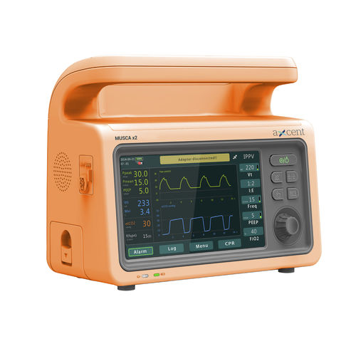 救急用人工呼吸器 - MUSCA x2  - aXcent medical - 電子式 / 輸送用 / CPAP