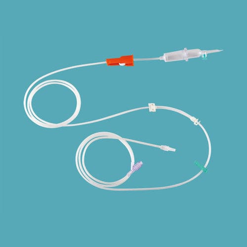 点滴筒付き輸液セット - IVP-052 - Taizhou Safefusion Medical Instruments - Yポートコネクター付き / 栓付き / ラテックスフリー部品付