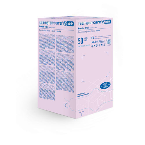 二トリル製手袋 - Sempermed Industrial - ラテックス不使用 / 診察用 / パウダーフリー
