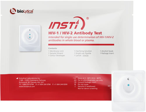AIDS用迅速検査キット - INSTI®  - bioLytical - IgG / 免疫グロブリンM / HIV