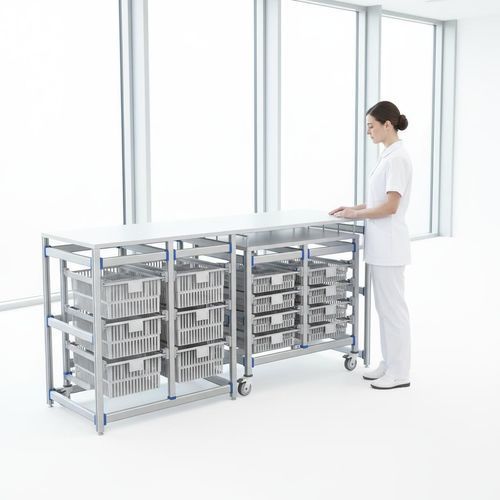 看護用ワークステーション - FG-PW-60/40/3F/4F02 - Fangge Medical - シェルブ付き / キャスター付き / モジュール式
