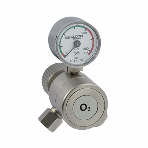 酸素圧力調整器 - PM0100E - GLOOR MEDICAL - エア / 二酸化炭素 (CO2) / 亜酸化窒素