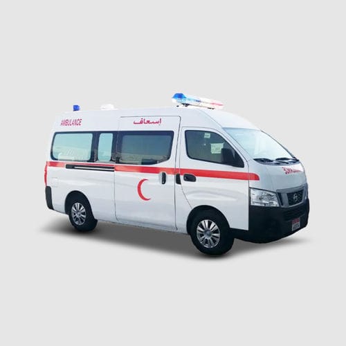 ワゴン車タイプ救急車 - Nissan Urvan - Abronn - 4ストレッチャー / スロープ付 / 酸素療法付き