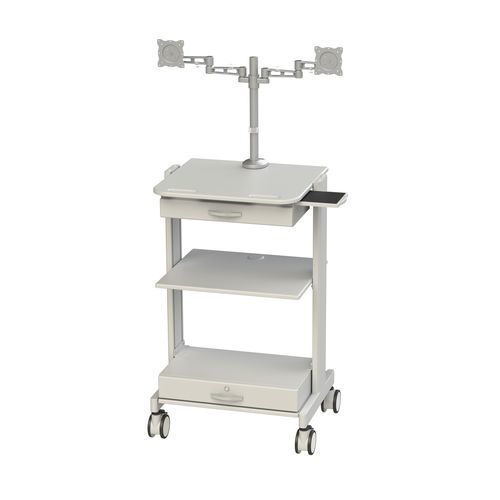 医療ディスプレイ用カート - 904BA - Diwei Industrial Co., Ltd. - 医療用 / ラップトップコンピューター用ホルダー付 / モジュール式