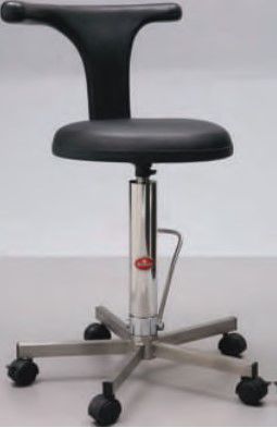 医療施設用スツール - AD-261.H - DUMAN HOSPITAL FURNITURE - 回転 / 油圧式 / 背もたれ付き