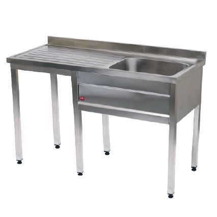 1 槽流し - AD-860.01 - DUMAN HOSPITAL FURNITURE - ステンレススチール製