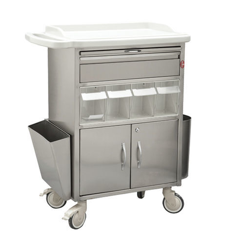 麻酔台車 - AD-850.10 - DUMAN HOSPITAL FURNITURE - 薬剤用 / ステンレス製 / 引き出し1段式