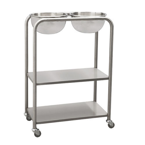 手当て用品用台車 - AD-172.P2 - DUMAN HOSPITAL FURNITURE - ステンレス製 / ボール付き