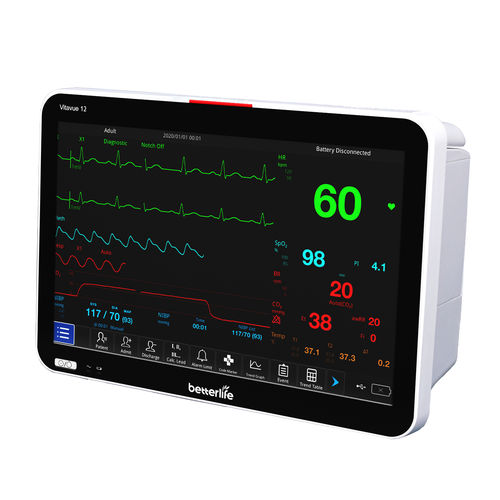 モジュール式患者モニター - VITAVUE 12 - Better Life Medical Technology Co., Ltd. - 手持ち型 / ECG / RESP