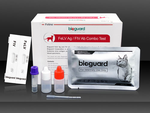 白血病迅速検査キット - FeLV Ag / FIV Ab Combo - Bioguard corporation - ネコ科の動物用 / 血清 / 血漿用