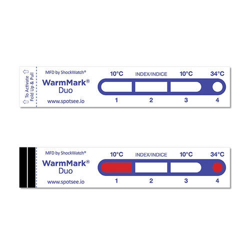 温度生物指標 - ShockWatch WarmMark® - SpotSee - 製薬産業用