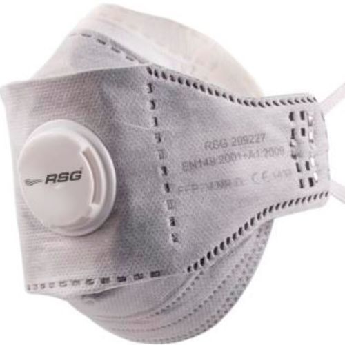 FFP2マスク - FS AC NR D - RSG Safety - ラテックス不使用 / 呼気弁付き / ハーフフェイス