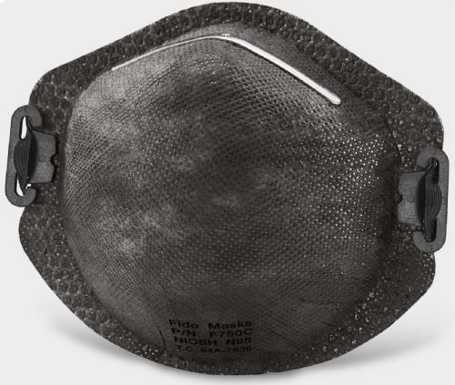 N95マスク - F750C - FIDO MASKS CO., LTD. - ラテックス不使用 / 活性炭フィルター / 排気弁なし