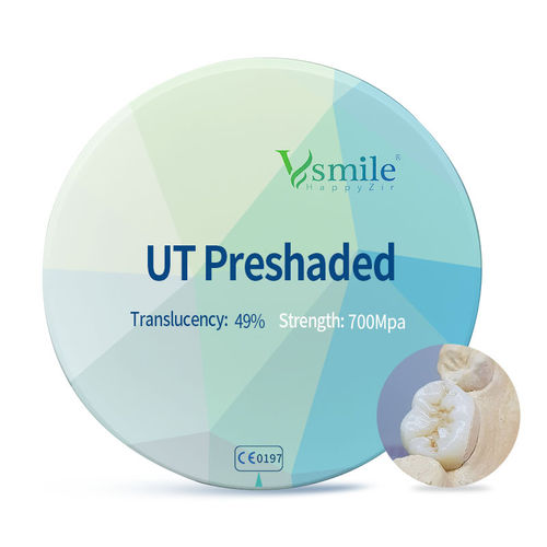ジルコニア製歯科材料 - UT Preshaded - Hunan Vsmile Biotechnology Co. Ltd - CAD/CAM / 歯科技工室用 / 半透明