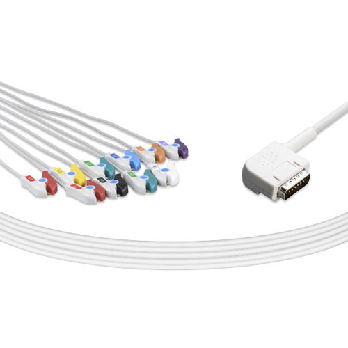 医療用ECGケーブル - E10R-KZ2-P - Unimed Medical Supplies - 10芯 / GEヘルスケア対応 / 再使用可能