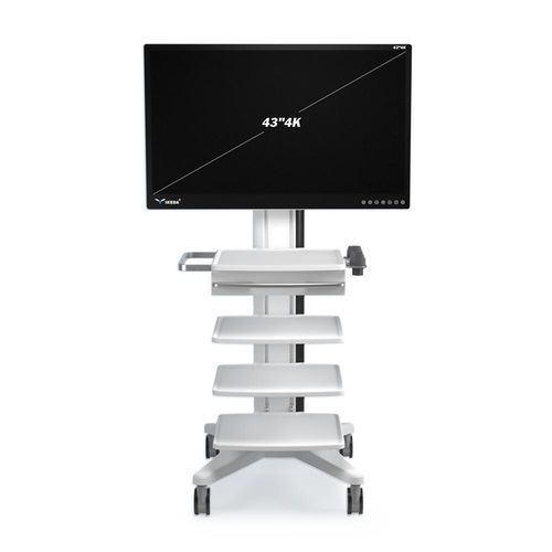 医療用台車 - YKD-2100B - AKX - 内視鏡用 / 2段タイプ / 画面用サポート付き