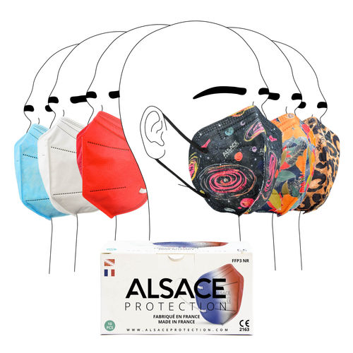 FFP3マスク - Alsace Protection - ラテックス不使用 / ポリプロピレン製 / 排気弁なし