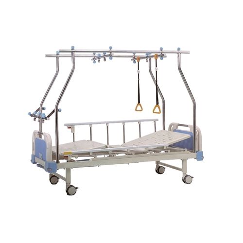 医療用ベッド - XF8053 - Foshan Xufeng Medical Technology Co., Ltd. - 手動式 / 高さ調節可能 / キャスター付き