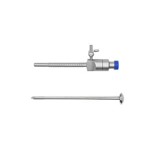 腹腔鏡検査用トロカール - PS-J-085 - Peak Surgicals - 刃付き / 吹送口付 / スリーブ付