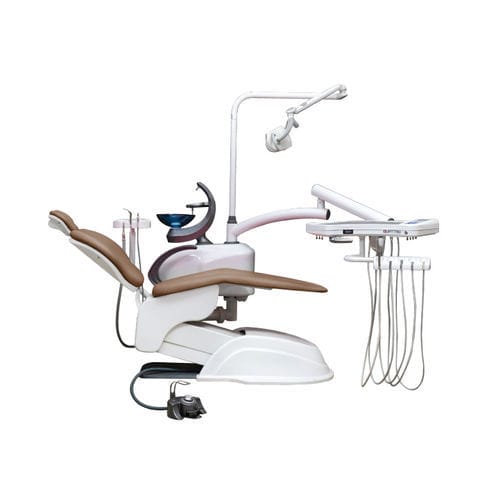 電子機械アームチェア付歯科ユニット - QUATRO HOLDER - Grup Dental Medikal - フレキシブル ヘッドレスト付き / 衛生システム付き / LEDライト付き