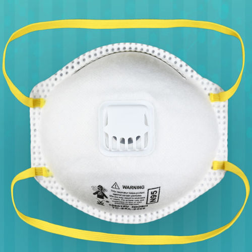 N95呼吸用マスク - 109016V - Jiangmen Yanyang Trading Co., Ltd. - 呼気弁付き / 杯形 / 使い捨て
