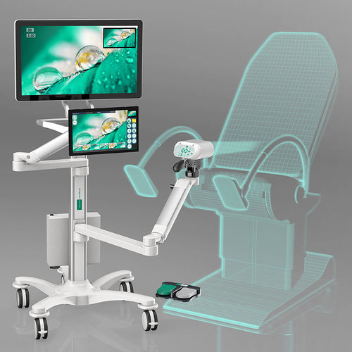 ビデオコルポスコープ - WILD Colpo 3D - imed medical - 婦人科診察用アームチェアに設置