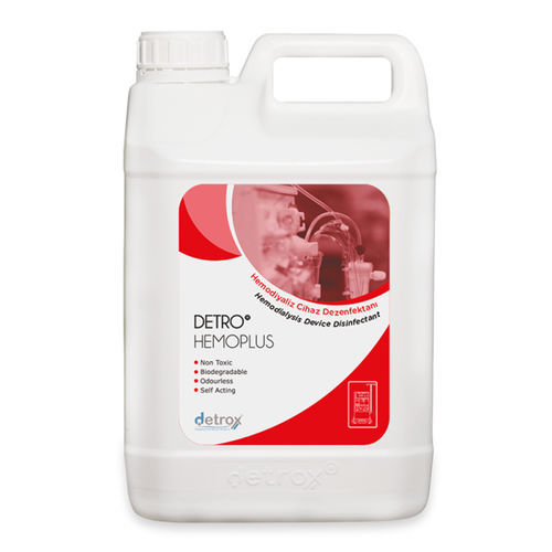 血液透析装置用消毒剤 - Detro Hemoplus - Detro Healthcare - 液体 / 5000ml / 酸性