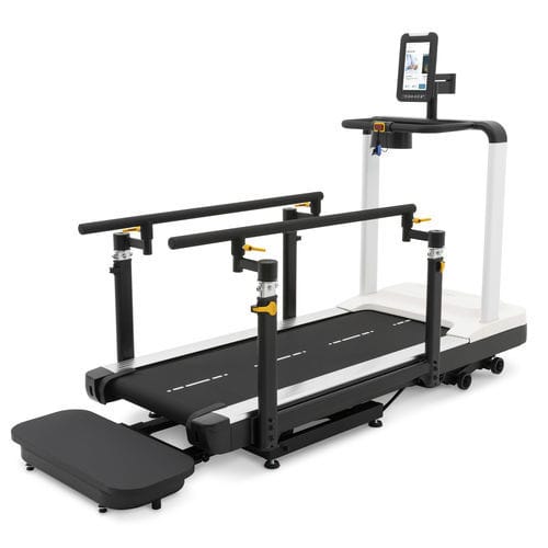 手すりトレッドミル - 8.0T  - Dyaco International - 傾斜付き / 脇下バー付き / 重量物支持エアチャンバー