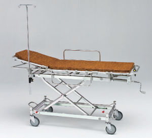 輸送用ストレッチャー - AL-TUD-4 - Matsunaga Manufactory - 手動式 / 2セクション / 点滴スタンド付き