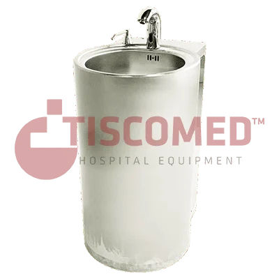 衛生エリア用流し - TINI 4082 - Tiscomed - 1 槽 / ステンレススチール製 / 壁掛け