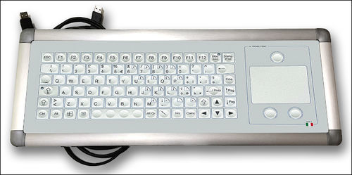 タッチパッド付きキーボード - KT-105-IM-04 - K-Tronic - アルミニウム / USB / 抗菌