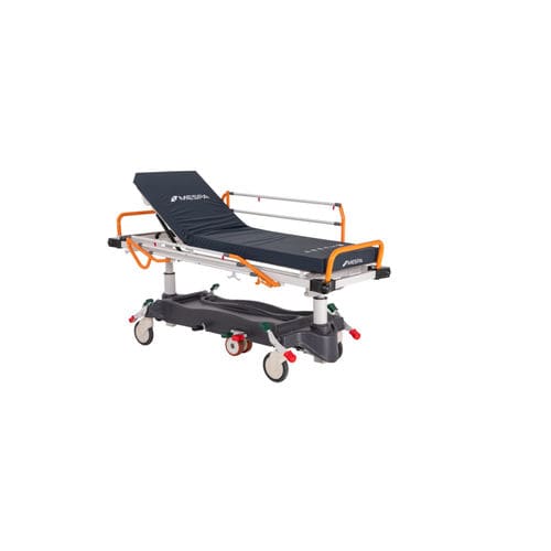 輸送用ストレッチャー - PRONTO ALFA - HOSPITOOL MEDICAL DEVICES INC. - 油圧式 / 高さ調節可能な / 背もたれ調節可能な
