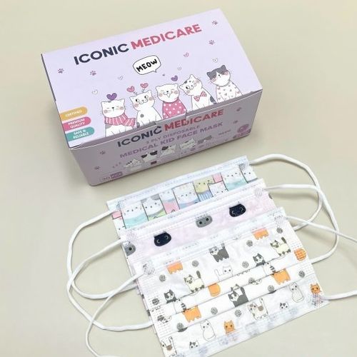 タイプIIサージカルマスク - Kids - Iconic Medicare - ポリプロピレン製 / ラテックス不使用 / ガラス繊維フリー