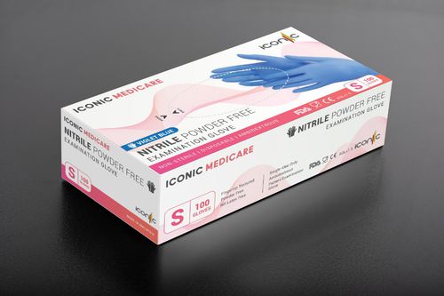二トリル製手袋 - Iconic Medicare - 診察用 / パウダーフリー / 非滅菌