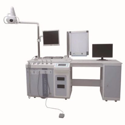 耳鼻咽喉科用ワークステーション - LJS7300 - Hubei CFULL Medical Technology - 照明付き / モニター付き