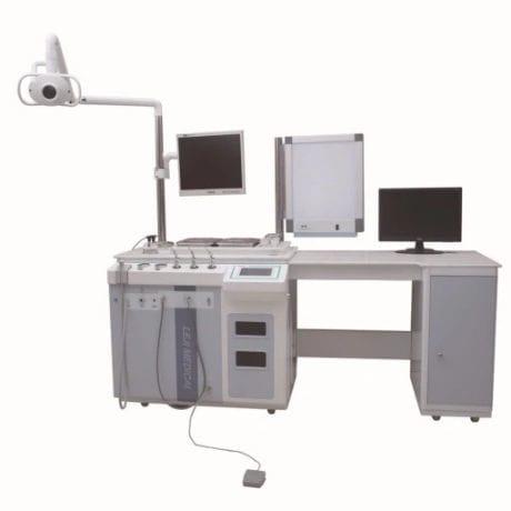 耳鼻咽喉科用ワークステーション - LJS7400 - Hubei CFULL Medical Technology - 照明付き / モニター付き / 自動