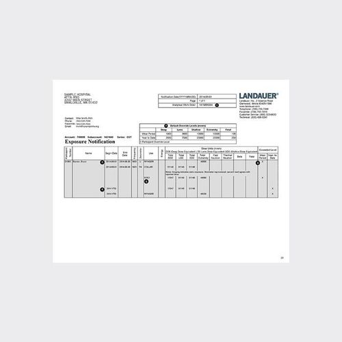 患者のレジュメ管理用ソフト - Exposure Notification - LANDAUER - リポーティング用 / 病院用 / 歯科用