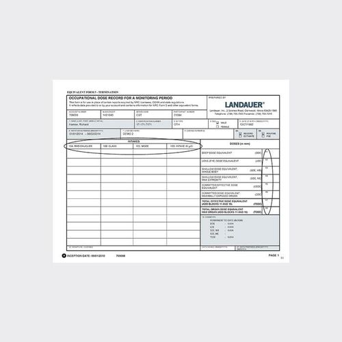 リポーティング用ソフト - Equivalent Form 5 - LANDAUER - 医療用 / 歯科用 / 獣医用