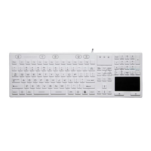 タッチパッド付き医療用キーボード - ATM-SK404TMC - Shezhen AITmon Technology Co,.Ltd - テンキー / シリコン / 洗える