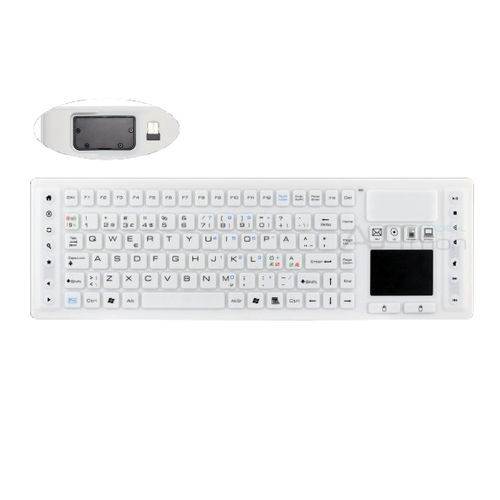 タッチパッド付き医療用キーボード - ATM-SK419BT - Shezhen AITmon Technology Co,.Ltd - シリコン / 洗える / 防水