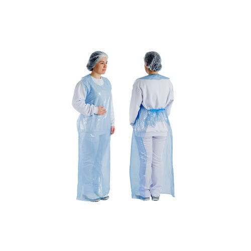 男女用医療用エプロン - EuroMed - 使い捨て / 防水 / 青