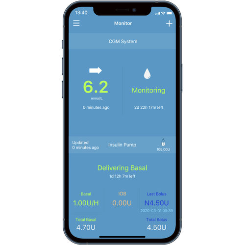 患者データ管理用iOS アプリケーション - EasyTouch  - Medtrum - 糖尿病管理用 / 共有 / 医療用