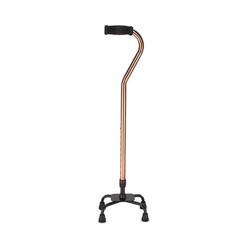 オフセットトハンドル歩行杖 - KR947 - Zhenjiang Kangrui Rehabilitation Equipment Co., Ltd. - 四脚 / 高さ調整可能