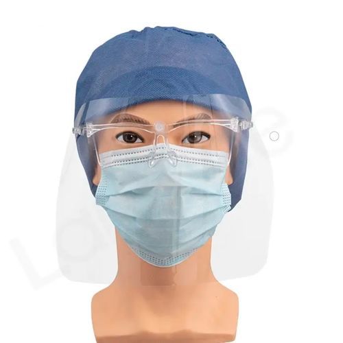 ポリエチレンフェイスシールド - Zhejiang Lanhine Medical Products - ポリカーボネート製 / 全面 / 大人用